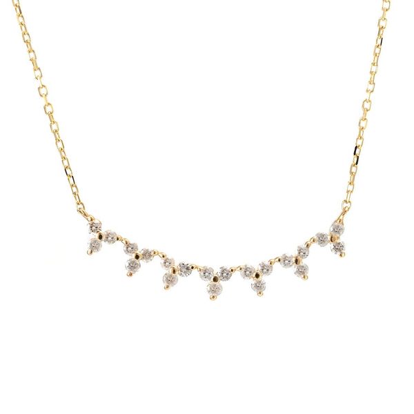 14K Yellow Gold Fashion Round Prong Diamond Necklace Meigs Jewelry Tahlequah, OK