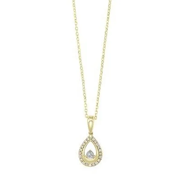 Yellow Gold Rhythm of Love Diamond Necklace Image 2 Meigs Jewelry Tahlequah, OK