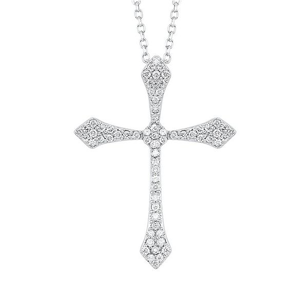 White Gold Diamond Cross Necklace Meigs Jewelry Tahlequah, OK