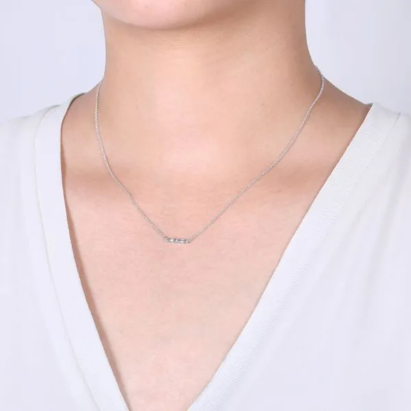 Gabriel & Co. Diamond Bar Necklace Image 3 Meigs Jewelry Tahlequah, OK