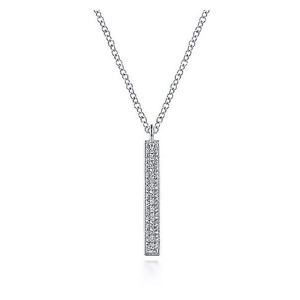 Gabriel & Co. Diamond Vertical Bar Necklace Meigs Jewelry Tahlequah, OK