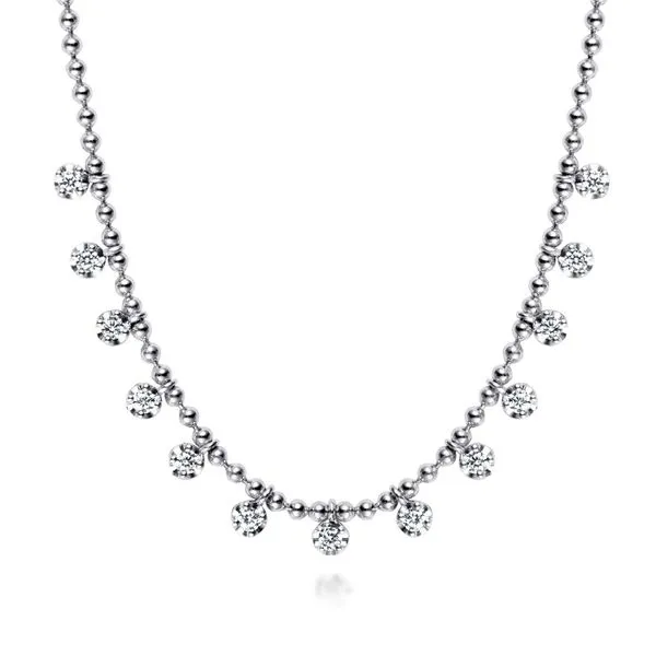Gabriel & Co. Diamond Drop Necklace Meigs Jewelry Tahlequah, OK