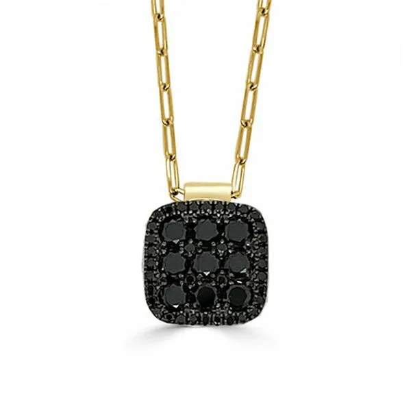 Yellow Gold Black Diamond Necklace Meigs Jewelry Tahlequah, OK