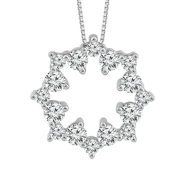 White Gold Diamond Snowflake Necklace Meigs Jewelry Tahlequah, OK