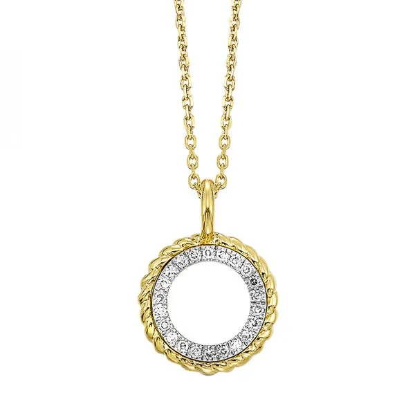 Diamond Circle w/ Rope Frame Necklace Meigs Jewelry Tahlequah, OK