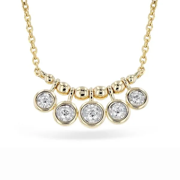 Yellow Gold Diamond Droplet Necklace Meigs Jewelry Tahlequah, OK