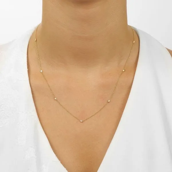 Yellow Gold Diamonds by  the Yard Necklace Image 2 Meigs Jewelry Tahlequah, OK