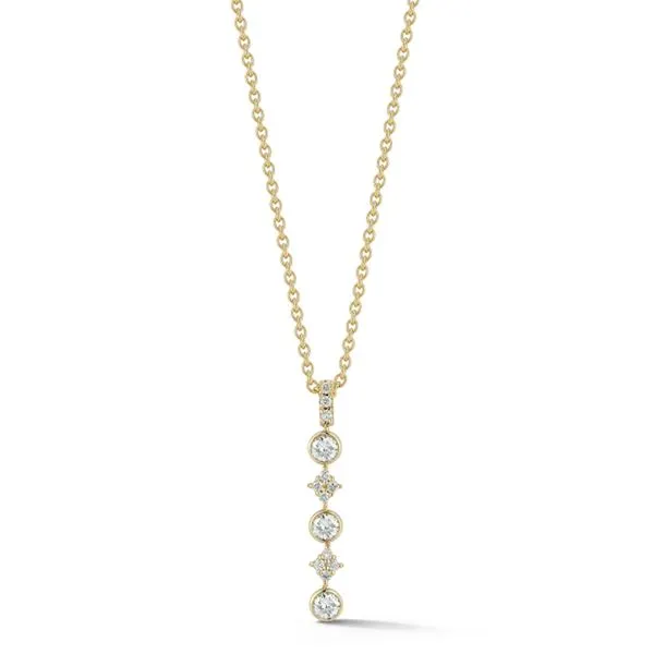 Yellow Gold Diamond Drop Necklace Meigs Jewelry Tahlequah, OK