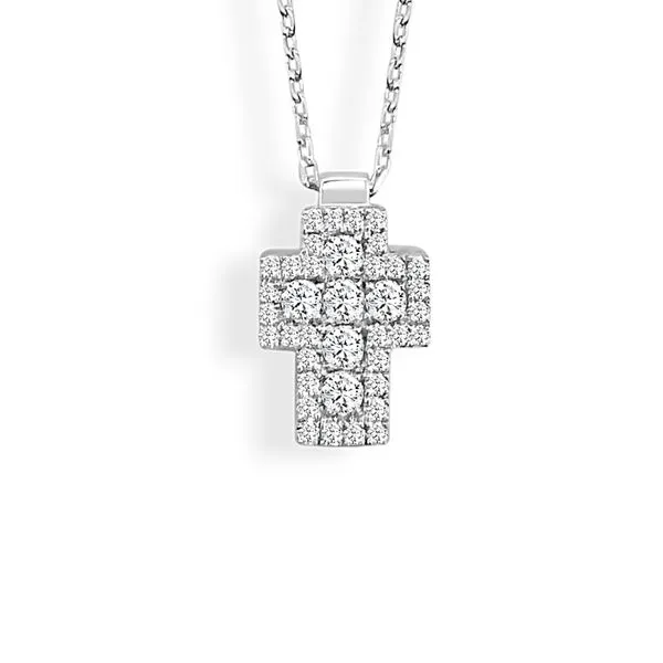 Frederic Sage White Gold Diamond Cross Necklace Meigs Jewelry Tahlequah, OK