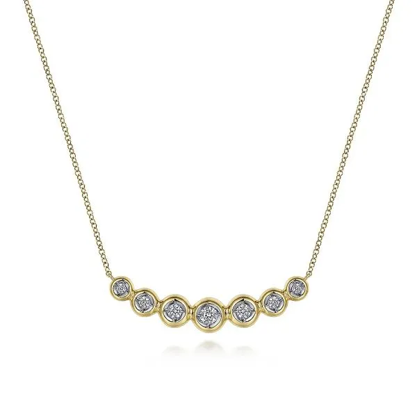 Gabriel & Co. Diamond Curved Bar Necklace Meigs Jewelry Tahlequah, OK