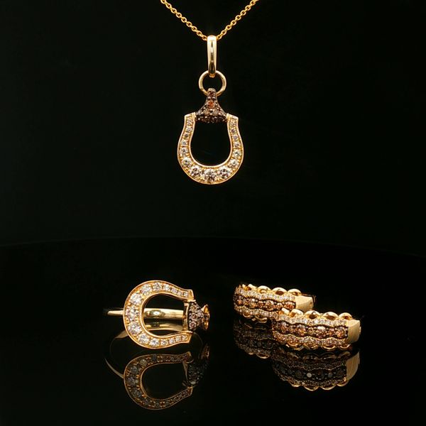 14KY .42CTW CHOC/VAN DIA NECKLACE Image 3 Meigs Jewelry Tahlequah, OK