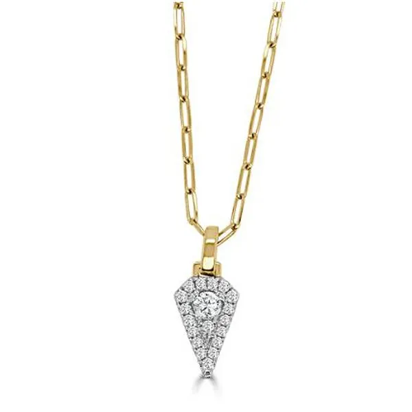 14K Tricolor Gold Diamond Arrow Necklace Meigs Jewelry Tahlequah, OK