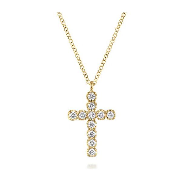 14K Yellow Diamond Cross Necklace Meigs Jewelry Tahlequah, OK