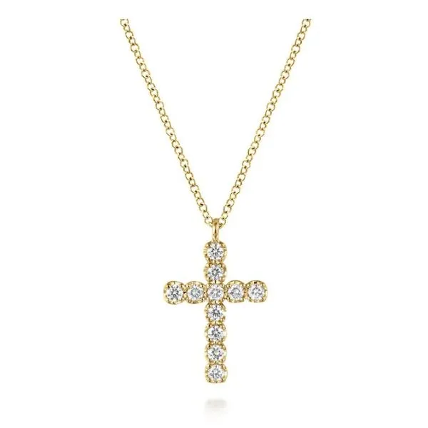 14K Yellow Diamond Cross Necklace Meigs Jewelry Tahlequah, OK