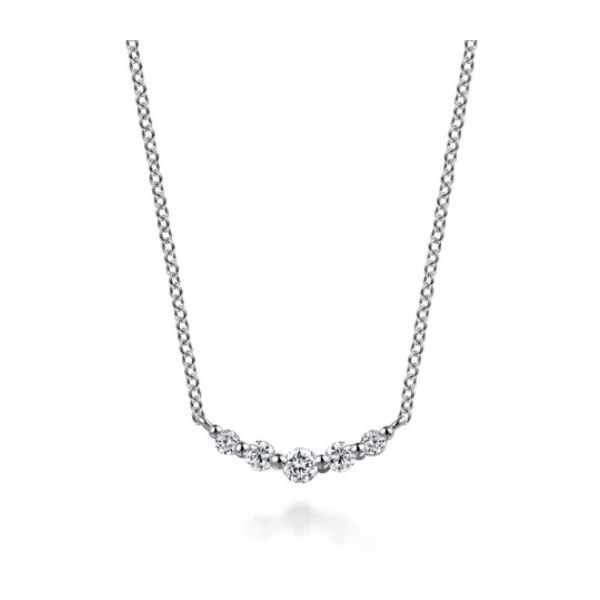 14K White Gold White Sapphire Necklace Meigs Jewelry Tahlequah, OK