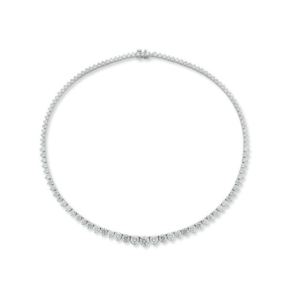 14K White Gold Graduated Tennis Necklace Meigs Jewelry Tahlequah, OK