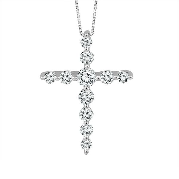 White Gold Diamond Cross Necklace Meigs Jewelry Tahlequah, OK