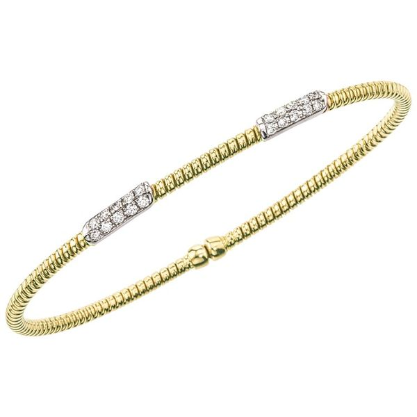 18kt Yellow Gold 2 Station Diamond Bracelet Meigs Jewelry Tahlequah, OK