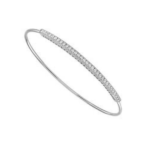 14k White Flex Diamond Bangle Meigs Jewelry Tahlequah, OK