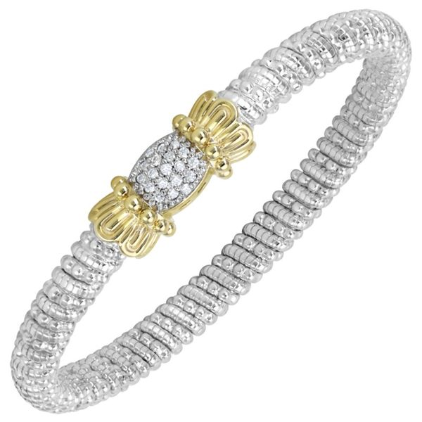 Vahan 4mm Oval Pave Two Tone Diamond Bracelet Meigs Jewelry Tahlequah, OK