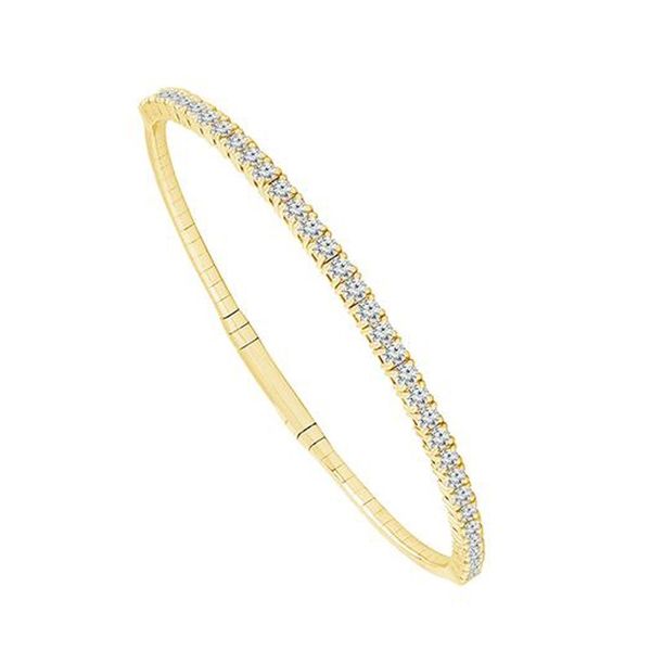 14k Yellow Gold Flex Diamond Bangle Meigs Jewelry Tahlequah, OK