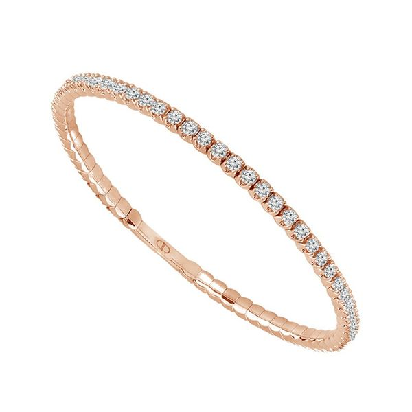 14k Rose Gold Diamond Flex Bangle Meigs Jewelry Tahlequah, OK