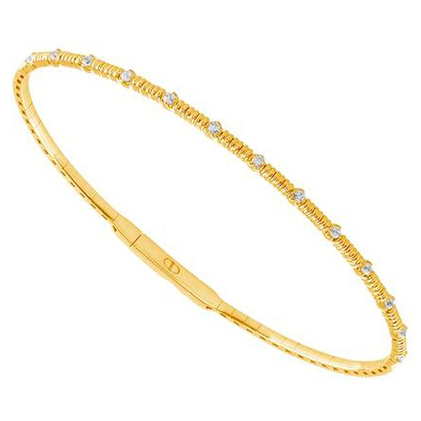 Yellow Gold Diamond Bangle Meigs Jewelry Tahlequah, OK