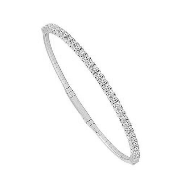 14k White Gold Flex Diamond Bangle Meigs Jewelry Tahlequah, OK