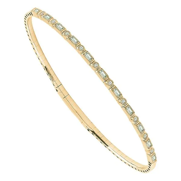 Yellow Gold Diamond Wire Bangle Meigs Jewelry Tahlequah, OK