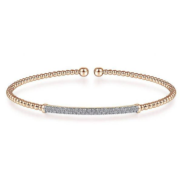 Gabriel & Co. Rose Gold Bujukan Diamond Bar Bracelet Meigs Jewelry Tahlequah, OK