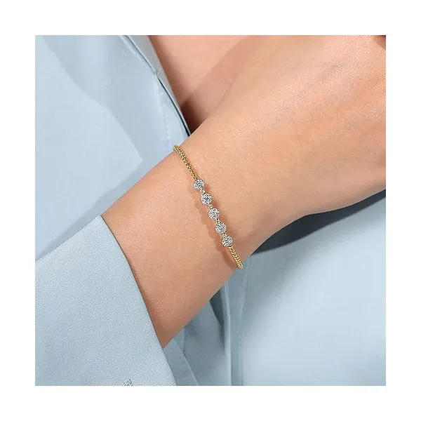 Gabriel & Co. Yellow Gold Diamond Bujukan Bracelet Image 2 Meigs Jewelry Tahlequah, OK