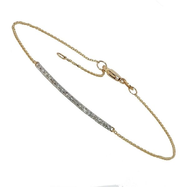 Yellow Gold Diamond Bar Bracelet Meigs Jewelry Tahlequah, OK