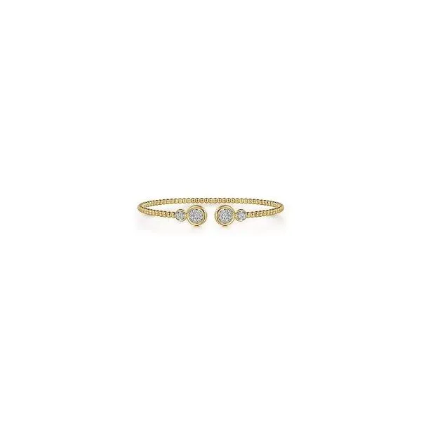 Gabriel & Co. 14K White and Yellow Gold Diamond Bujukan Bangle Meigs Jewelry Tahlequah, OK