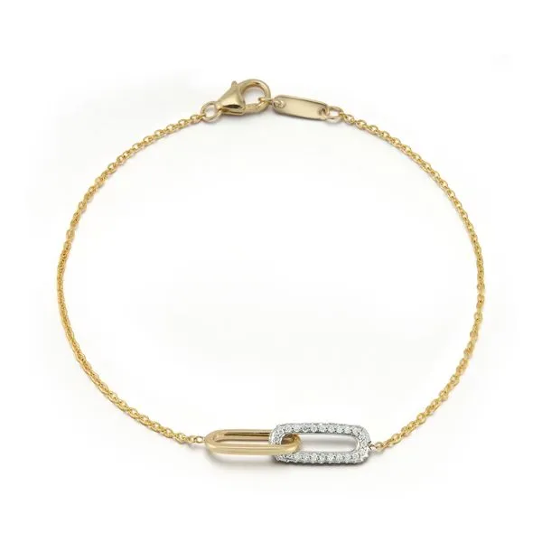 Two Tone Diamond Link Bracelet Meigs Jewelry Tahlequah, OK