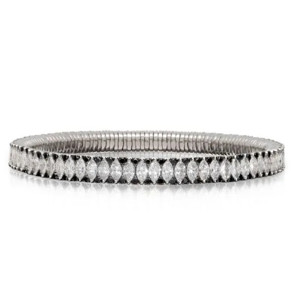 Demeglio Black & White Diamond Stretch Bracelet Meigs Jewelry Tahlequah, OK
