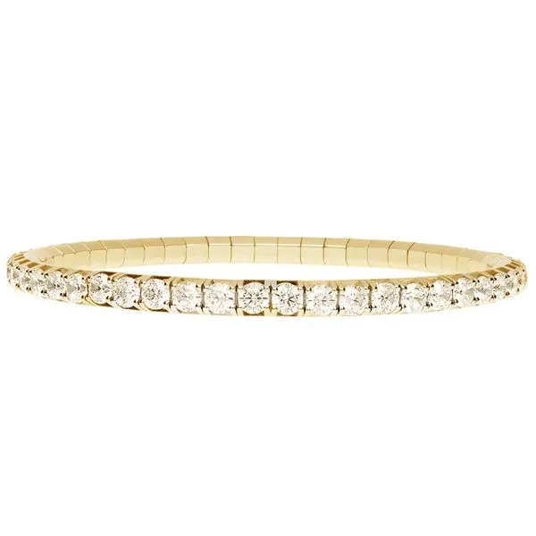 Yellow Gold Diamond Tennis Stretch Bracelet Meigs Jewelry Tahlequah, OK
