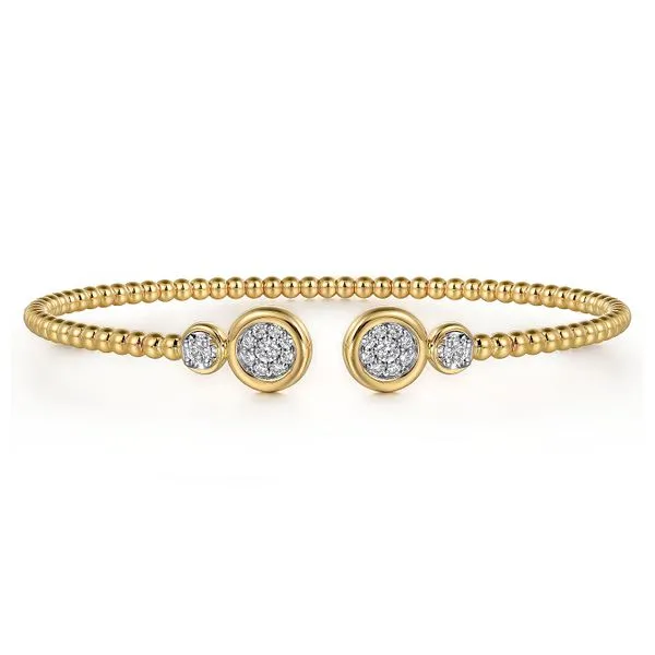 Gabriel & Co. Two Tone Diamond Bujukan Bangle Meigs Jewelry Tahlequah, OK