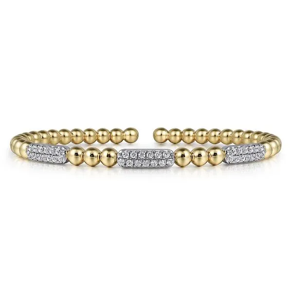 Gabriel & Co. Diamond Pave Three Station Bar Bujukan Bangle Meigs Jewelry Tahlequah, OK