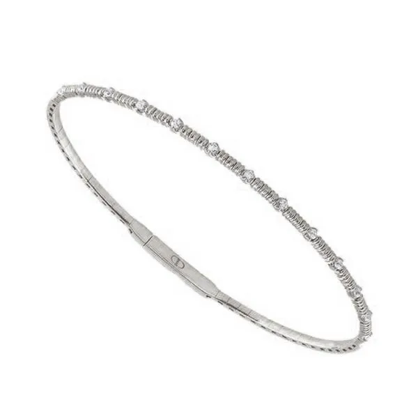 White Gold Flex Diamond Bangle Meigs Jewelry Tahlequah, OK