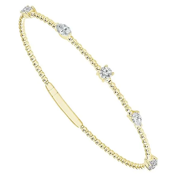 Yellow Gold Diamond Flex Bangle Meigs Jewelry Tahlequah, OK