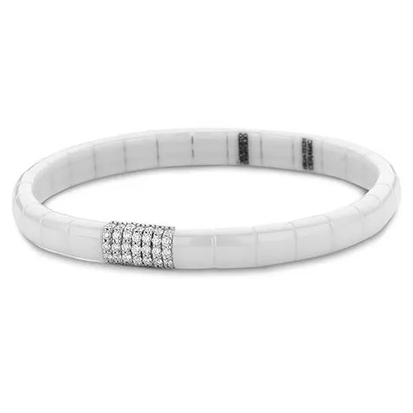 Demeglio White Ceramic Diamond Bracelet Meigs Jewelry Tahlequah, OK