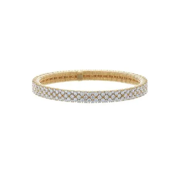 Yellow Gold Cashmere Diamond Stretch Bracelet Meigs Jewelry Tahlequah, OK