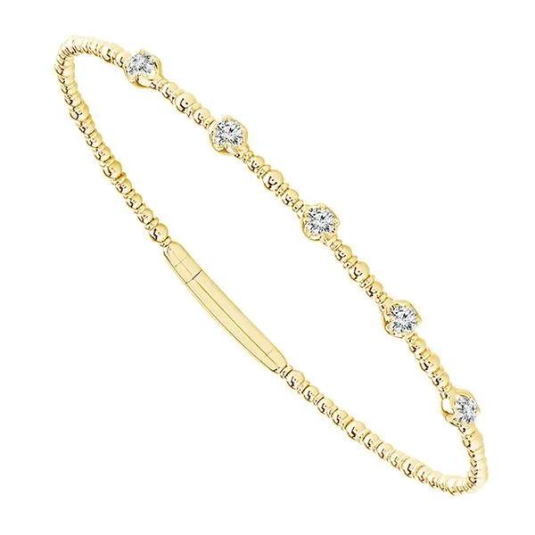 White Gold Diamond Wire Bangle Bracelet Meigs Jewelry Tahlequah, OK