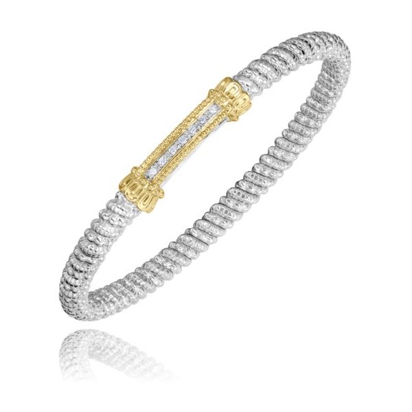 SS/14KY 3MM .07CTW DIA BAR BRACELET Meigs Jewelry Tahlequah, OK