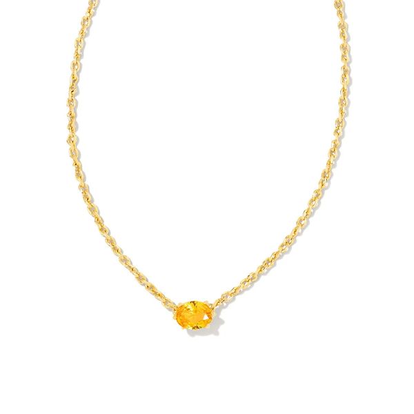 Cailin Gold Pendant Necklace in Golden Yellow Crystal Meigs Jewelry Tahlequah, OK