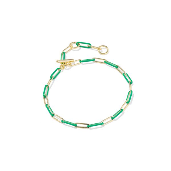 YGP GREEN ENAMEL COURTNEY LINK BRACELET Meigs Jewelry Tahlequah, OK