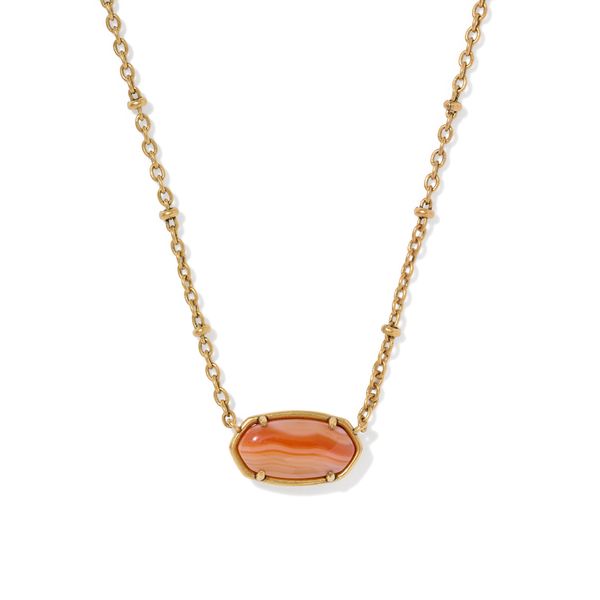 YGP VIN GOLD ORANGE AGATE TIGER STRIPED ELISA NECKLACE Meigs Jewelry Tahlequah, OK