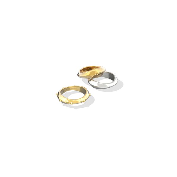 MIXED METAL OAKLAND SET OF 3 RINGS SZ7 Meigs Jewelry Tahlequah, OK