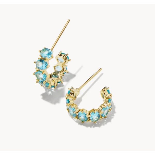 YGP AQUA CRYST CAILIN HUGGIE EARRING Meigs Jewelry Tahlequah, OK