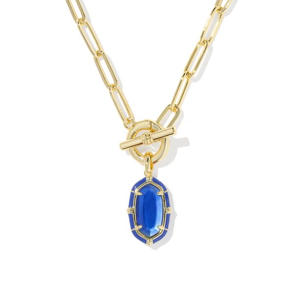 YGP COBALT ILLUSION ENAMEL ELISA PAPERCLIP NECKLACE Meigs Jewelry Tahlequah, OK